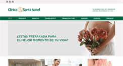 Desktop Screenshot of clinicasantaisabel.com